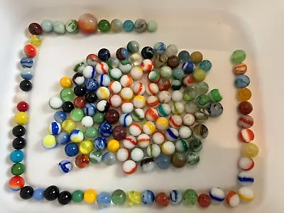 158 Marbles Found With Toys And Items From The 1960s 1970s And 80s • $19