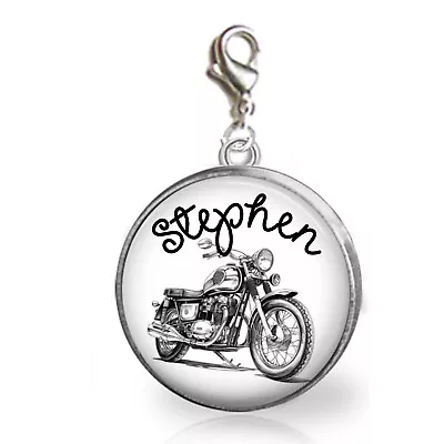 Personalized Motorcycle Charm 4 Bracelets Zipper Pull Bike Rally Lover Gifts • $12.95