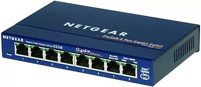 GS108 Prosafe 8-Port Gigabit Switch Blue • $105.38