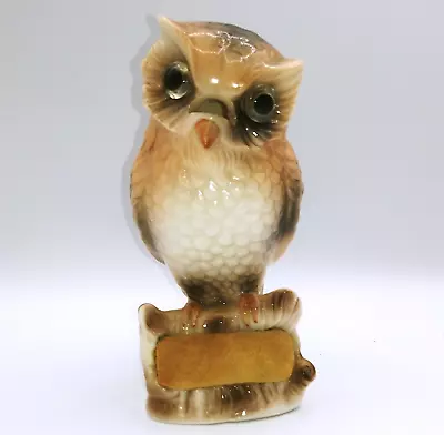 Vintage 1960s Porcelain 5.5  Owl Sewing Pin Cushion Japan Lenwile China Ardalt • $24.99