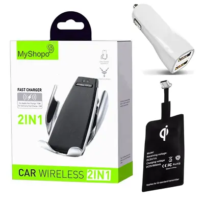 $53.57 • Buy QI Wireless Car Holder For Oppo A57 5G Induction Charger Type C