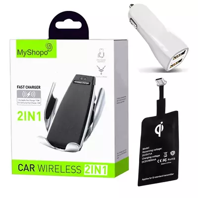 $59.84 • Buy QI Wireless Car Holder For Oppo A57e Induction Charger Type C
