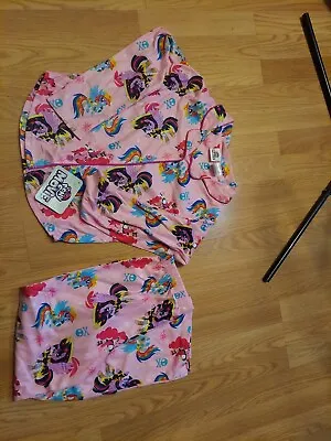 Girls  Pajamas Set MY LITTLE PONY THE MOVIE Pink Flannel L 10-12( NWT) • $10.85