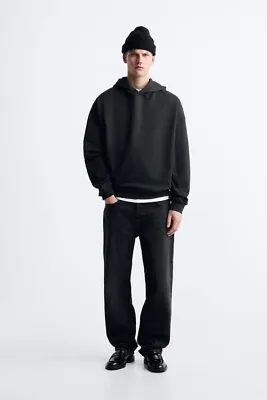 Zara Oversized Hoodie Black - Men’s Size M • £29