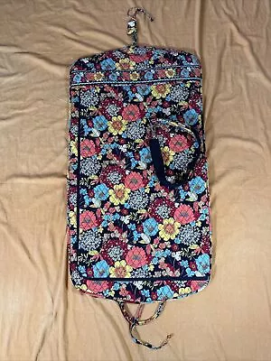 Vera Bradley Happy Snails Floral Hanging Garment Bag Shoe Compartment 2011 Blue • $29.85