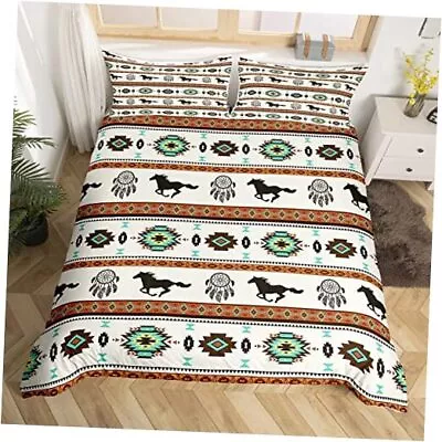 Horse Duvet Cover Set SizeDream Catcher Boho Exotic Bedding Set Full Multi 03 • $36.35
