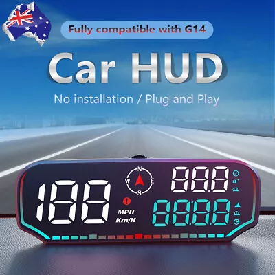 Digital Speedometer Universal GPS Car HUD Head Up Display MPH Overspeed Alarm AU • $40.99