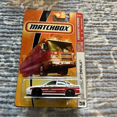 2009 Matchbox #58 Chevrolet Impala Fire Rescue (5-Spoke Wheels) • $9.99