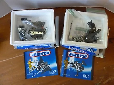 2 Meccano Erector Metal Construction Sets  New 503 & Preowned #501 • $14.99