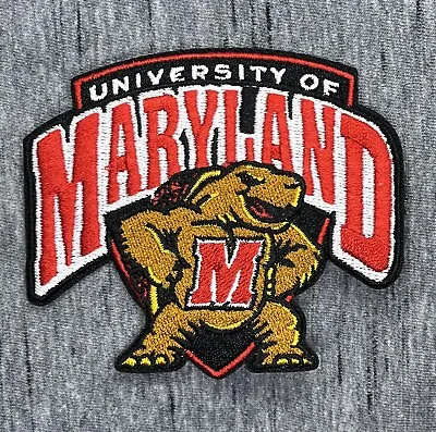 University Of Maryland Terrapins  Embroidered Iron On Patch 3” X 3.25” Free Ship • $5.49