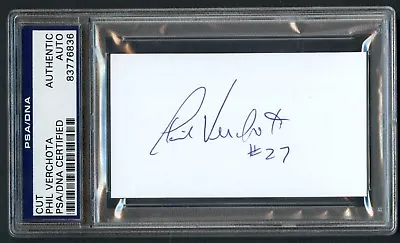 Phil Verchota Signed Autograph Auto 2x3.5 Cut 1980 USA Olympic Hockey Team PSA  • $45