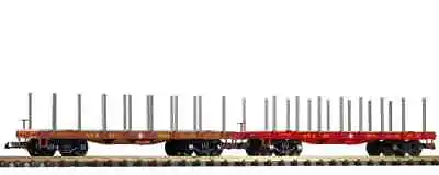 PIKO G Scale  ~ New 2024 ~ Santa Fe (SF) Flat Car With Stakes ~ 2-Pack ~ 38773 • $127.99