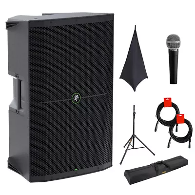 Mackie Thump215 1400W 15   PA System W/ Speaker Stand Bag Skirt Bag & Cables • $412.49