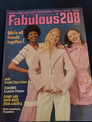 Vintage FABULOUS 208 Magazine 27 APRIL 1974 Mud Osmonds Cassidy M Douglas FB114 • £12.50