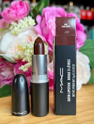 MAC Satin Lipstick In 809 Film Noir 0.10 Oz. Full Size NIB • $22.49