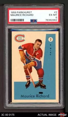 1959 Parkhurst #2 Maurice Richard Canadiens HOF PSA 6 - EX/MT • $840