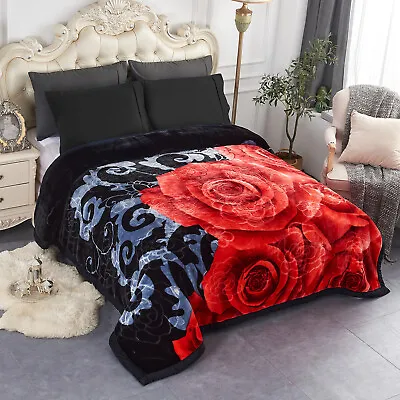 2 Ply Mink Fleece Blanket Queen Comforter Thick Winter Bedding Blankets • $59.99