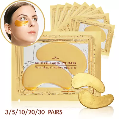 Revitale Collagen 24k Gold Under Eye Gel Mask - Anti Ageing Wrinkle Bag Remover  • £2.99