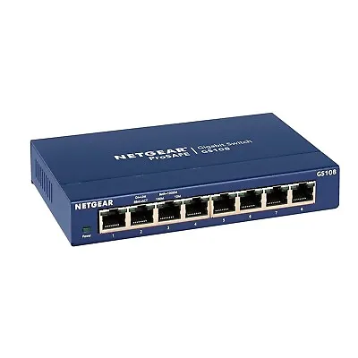 Netgear GS108 ProSAFE 8 Port Gigabit Switch 10/100/1000 • $94