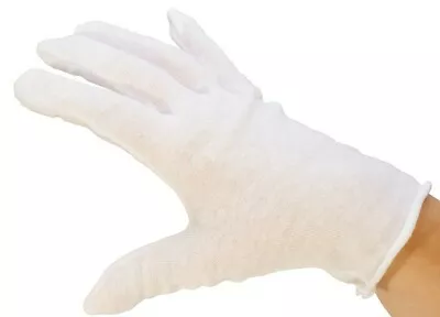 Inspection Gloves Jewelry White Cotton Lightweight Glove Medium Size Pack Of 12  • $9.95