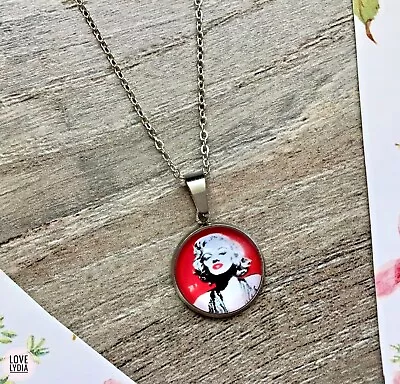 NEW Marilyn Monroe Red Vintage Style Famous Movie Sexy Icon Handmade Necklace • $16.17