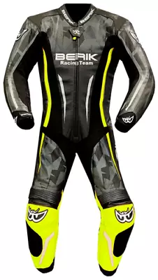 FZS-030 Premium Cowhide Leather Motorcycle Racing Suit | One Piece | CE Approved • $429.99