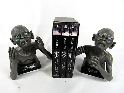 Noble Collection Gollum Smeagol Pewter Bookends Busts Lord Of The Rings Heavy • $249.94