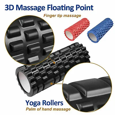 $15.99 • Buy Pilates Foam Roller Long Physio Yoga Fitness GYM Exercise Training 3D Point 33CM