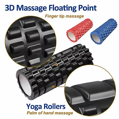 $16.99 • Buy Pilates Foam Roller Long Physio Yoga Fitness GYM Exercise Training 3D Point 33CM