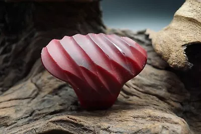 CHUNKY MURANO?? ART FASCETED GLASS RED RING Sz-8.5 • $12.88