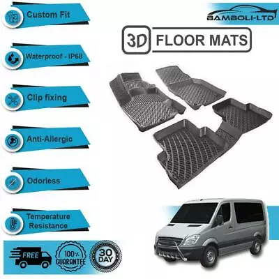 3D Molded Interior Car Floor Mat For Mercedes Sprinter W906 2008-2019 (Black) • $94.90