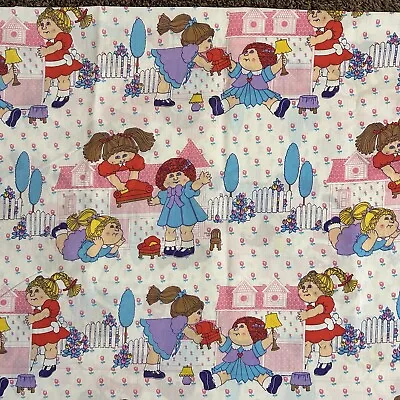 Vintage Cabbage Patch Kids Doll Twin Bed Flat Sheet • $24.98