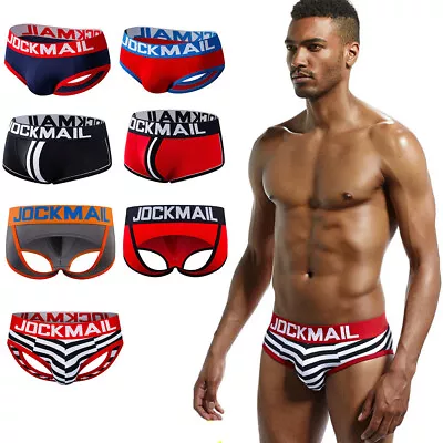 Sexy Men's Underwear Thong Jockstrap Briefs Backless Cotton Gay Jock Strap AU • $8.19