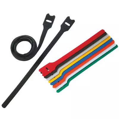 Hook And Loop Cable Ties Reusable Strapping Double Sided Various Colours • £2.52