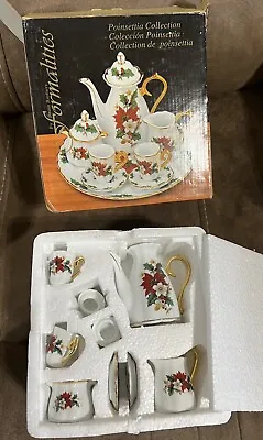 Poinsettia Collection Mini Tea Set By Baum Brothers (Formalities) • $25