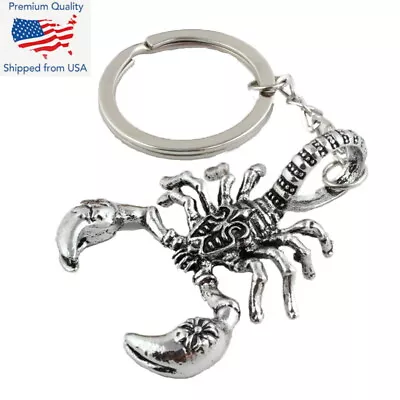  3D Scorpion Bug Insect Silver Pendant Keychain Gift Key Chain • $6.99