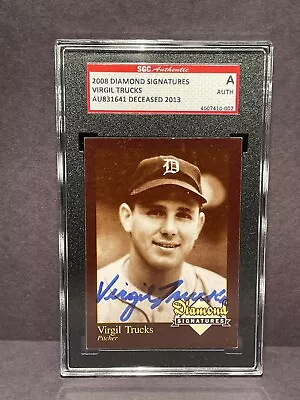 Virgil Trucks Signed Diamond Signatures Baseball Card SGC Authentic Autograph • $14.99