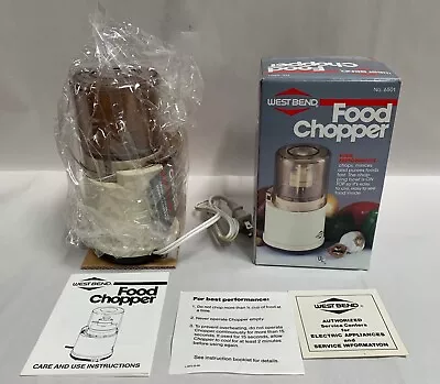$31.95 • Buy UNUSED Vtg West Bend Model 6501 Mini Food Chopper Processor Spice Coffee (A10)