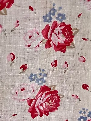 Antique Fabric French Floral Roses Cottage 1910 Shabby Chic Farmhouse Country • $38