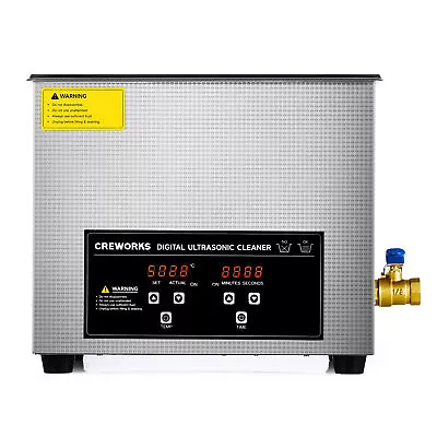 CREWORKS 10L Ultrasonic Cleaner Machine With 240W Power Timer 300W Heater • $168.24