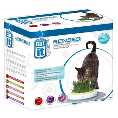 Catit Senses Grass Garden Kit Cat Interactive Toy Cat Grass Indoor Play Grow • £11.99