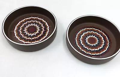 Vintage Muramic Dish X 2 Brown Abstract Pattern T2850 C3642 • £14.99