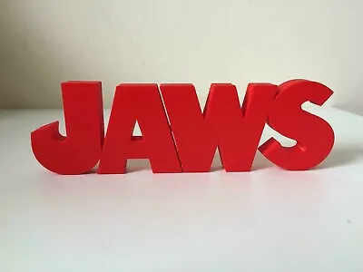 £5.50 • Buy Jaws -Movie Ornamental Retro Display Collectible Logo Text Memorabilia Stand 3d.