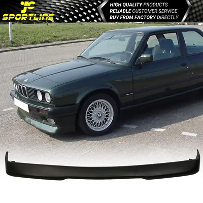 Fits 84-92 BMW E30 3-Series RG Style Front Bumper Lip Spoiler Black - PU • $62.87