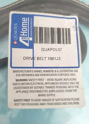 Washing Machine Drive Belt To Fit Select Hoover Hotpoint Etc. Belt Ref; 1981J3 • £5.80