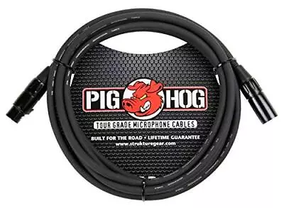 Pig Hog 8mm XLR Microphone Cable - 3 Pin XLR Male To 3 Pin XLR Female 10 Feet • $19.96