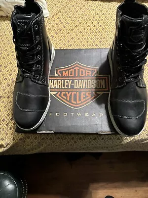 Harley-Davidson Mens Steinman Black Motorcycle Boots Size 11.5 (7472487) • $30