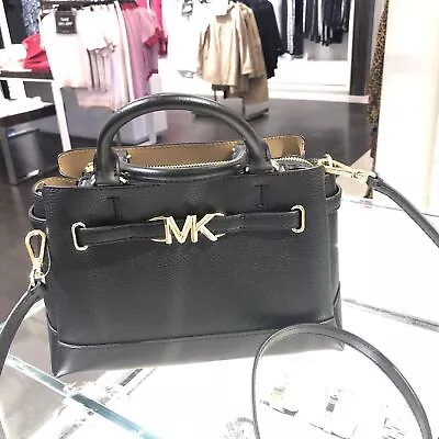 MICHAEL KORS REED SMALL SATCHEL SHOULDER HANDBAG BELTED PURSE CROSSBODY  Leather • $106