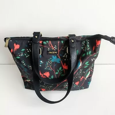 Large Hand Bag Decorative Ollie&Nic  40cmx28cmx11cm Black Florals Never Used  • £15.99