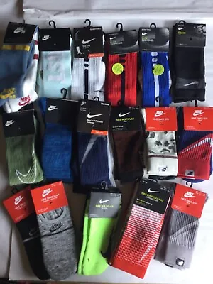 $12.99 • Buy Nike Crew No Show Quarter Socks New Tags Blue Black Red Green Camouflage 